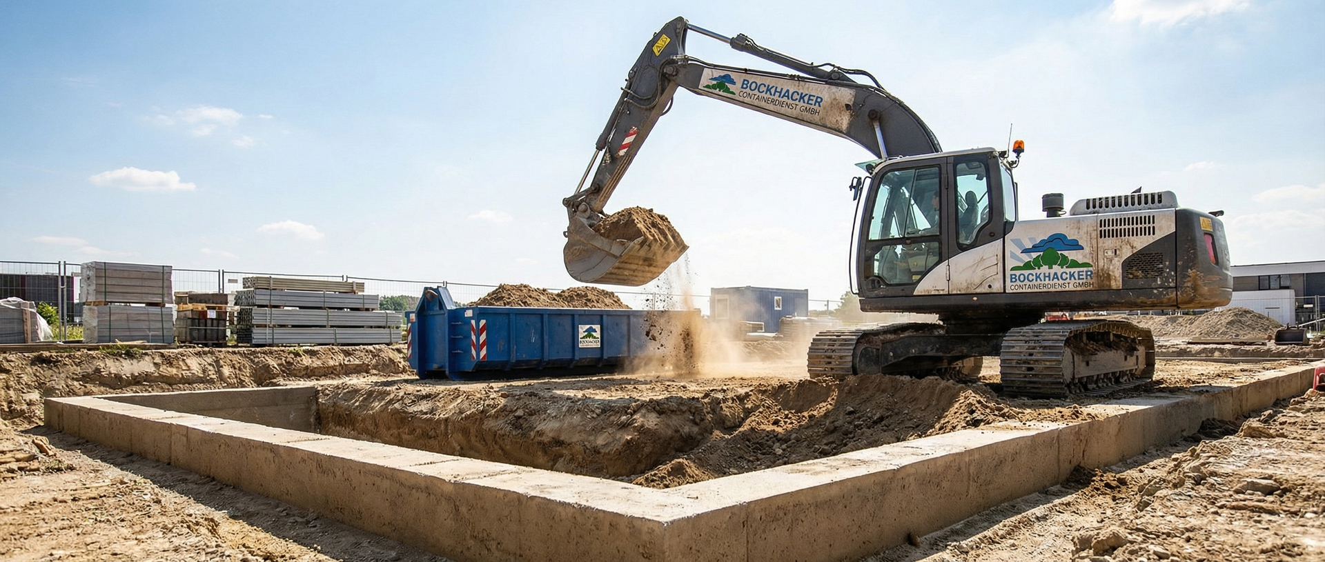 Baugruben-Fundamente